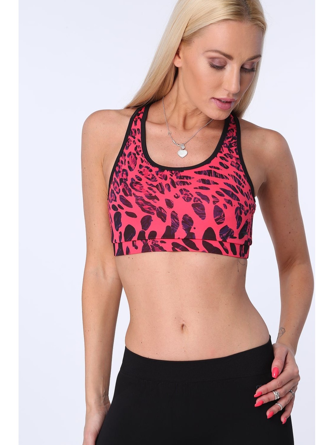 Coral leopard print sports top MR15498 - Online store - Boutique